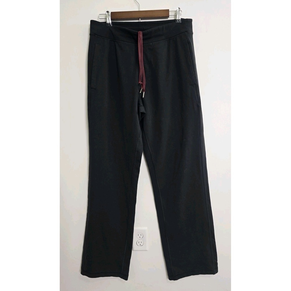 Lululemon Men's Black Wide Leg Lounge Athletic Pants Drawstring Pockets Size L